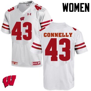 Women's Wisconsin Badgers NCAA #43 Ryan Connelly White Authentic Under Armour Stitched College Football Jersey SM31K82WR